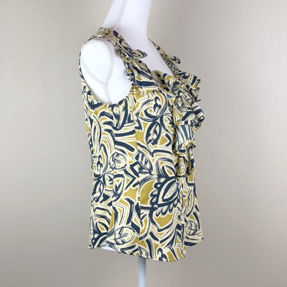 BANANA REPUBLIC | Graphic Print Ruffle Sleeveless - Picture 6 of 7